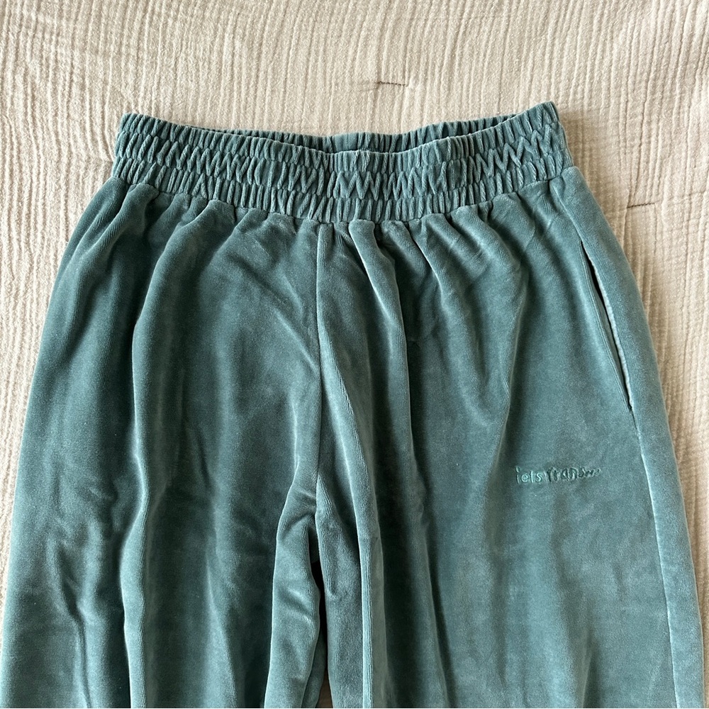 iets frans velvet velour wide leg sweatpants